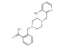 2-({4-[(3-methylpyridin-2-yl)methyl]piperazin-1-yl}methyl)benzoic acid