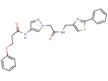 N-[1-(2-oxo-2-{[(2-phenyl-1,3-thiazol-4-yl)methyl]amino}ethyl)-1H-pyrazol-4-yl]-3-phenoxypropanamide