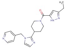 4-[(2-{1-[(3-ethyl-1H-pyrazol-5-yl)carbonyl]-4-piperidinyl}-1H-imidazol-1-yl)methyl]pyridine