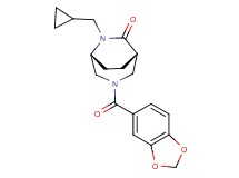 (1S*,5R*)-3-(1,3-benzodioxol-5-ylcarbonyl)-6-(cyclopropylmethyl)-3,6-diazabicyclo[3.2.2]nonan-7-one