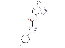 1-(cis-4-aminocyclohexyl)-N-[1-(1-ethyl-1H-1,2,4-triazol-5-yl)propyl]-1H-1,2,3-triazole-4-carboxamide