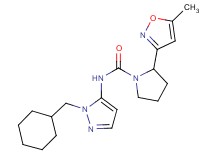 N-[1-(cyclohexylmethyl)-1H-pyrazol-5-yl]-2-(5-methylisoxazol-3-yl)pyrrolidine-1-carboxamide