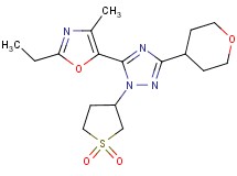 1-(1,1-dioxidotetrahydro-3-thienyl)-5-(2-ethyl-4-methyl-1,3-oxazol-5-yl)-3-(tetrahydro-2H-pyran-4-yl)-1H-1,2,4-triazole