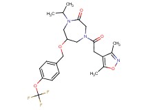 4-[(3,5-dimethyl-4-isoxazolyl)acetyl]-1-isopropyl-6-{[4-(trifluoromethoxy)benzyl]oxy}-1,4-diazepan-2-one
