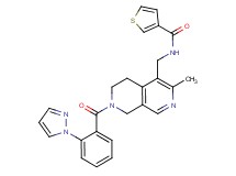 N-({3-methyl-7-[2-(1H-pyrazol-1-yl)benzoyl]-5,6,7,8-tetrahydro-2,7-naphthyridin-4-yl}methyl)-3-thiophenecarboxamide