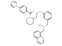 1-[3-(2-{1-[4-(1H-imidazol-1-yl)benzoyl]-2-piperidinyl}ethoxy)phenyl]-N-methyl-N-(8-quinolinylmethyl)methanamine