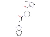 {1-[3-(1H-benzimidazol-2-yl)propanoyl]-3-piperidinyl}(1-methyl-1H-imidazol-2-yl)methanone