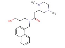 2-(1,4-dimethylpiperazin-2-yl)-N-(3-hydroxypropyl)-N-(1-naphthylmethyl)acetamide