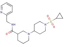 1'-(cyclopropylsulfonyl)-N-(pyridin-2-ylmethyl)-1,4'-bipiperidine-3-carboxamide