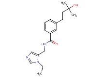 N-[(1-ethyl-1H-imidazol-5-yl)methyl]-3-(3-hydroxy-3-methylbutyl)benzamide