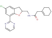 N-{[5-chloro-7-(2-pyrimidinyl)-2,3-dihydro-1-benzofuran-2-yl]methyl}-2-(1-cyclohexen-1-yl)acetamide