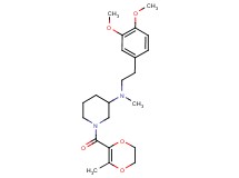 N-[2-(3,4-dimethoxyphenyl)ethyl]-N-methyl-1-[(3-methyl-5,6-dihydro-1,4-dioxin-2-yl)carbonyl]-3-piperidinamine