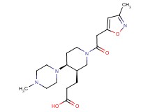 3-[(3R*,4S*)-1-[(3-methylisoxazol-5-yl)acetyl]-4-(4-methylpiperazin-1-yl)piperidin-3-yl]propanoic acid