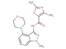2,4-dimethyl-N-(1-methyl-4-morpholin-4-yl-1H-indazol-3-yl)-1,3-oxazole-5-carboxamide