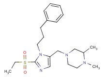 4-{[2-(ethylsulfonyl)-1-(3-phenylpropyl)-1H-imidazol-5-yl]methyl}-1,2-dimethylpiperazine