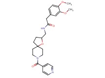 2-(3,4-dimethoxyphenyl)-N-[(8-isonicotinoyl-1-oxa-8-azaspiro[4.5]dec-2-yl)methyl]acetamide