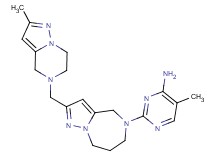 5-methyl-2-[2-[(2-methyl-6,7-dihydropyrazolo[1,5-a]pyrazin-5(4H)-yl)methyl]-7,8-dihydro-4H-pyrazolo[1,5-a][1,4]diazepin-5(6H)-yl]-4-pyrimidinamine