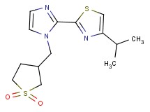 2-{1-[(1,1-dioxidotetrahydro-3-thienyl)methyl]-1H-imidazol-2-yl}-4-isopropyl-1,3-thiazole
