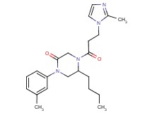 5-butyl-4-[3-(2-methyl-1H-imidazol-1-yl)propanoyl]-1-(3-methylphenyl)-2-piperazinone