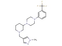 1-{1-[(1-methyl-1H-pyrazol-4-yl)methyl]-3-piperidinyl}-4-[3-(trifluoromethyl)phenyl]piperazine