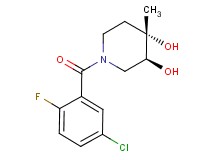 (3S*,4S*)-1-(5-chloro-2-fluorobenzoyl)-4-methylpiperidine-3,4-diol