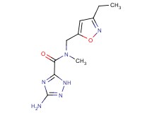 3-amino-N-[(3-ethylisoxazol-5-yl)methyl]-N-methyl-1H-1,2,4-triazole-5-carboxamide