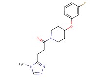 4-(3-fluorophenoxy)-1-[3-(4-methyl-4H-1,2,4-triazol-3-yl)propanoyl]piperidine