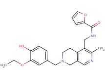 N-{[7-(3-ethoxy-4-hydroxybenzyl)-3-methyl-5,6,7,8-tetrahydro-2,7-naphthyridin-4-yl]methyl}-2-furamide