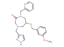 6-[(3-methoxybenzyl)oxy]-4-(1H-pyrazol-3-ylmethyl)-1-(2-pyridinylmethyl)-1,4-diazepan-2-one