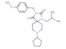 8-cyclopentyl-1-isobutyl-3-(4-methoxybenzyl)-1,3,8-triazaspiro[4.5]decane-2,4-dione