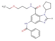5-(benzoylamino)-1-cyclopentyl-N-(3-ethoxypropyl)-1H-benzimidazole-7-carboxamide