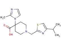 1-[(4-isopropyl-1,3-thiazol-2-yl)methyl]-4-(2-methyl-1H-imidazol-1-yl)piperidine-4-carboxylic acid