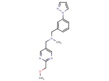 1-[2-(methoxymethyl)-5-pyrimidinyl]-N-methyl-N-[3-(1H-pyrazol-1-yl)benzyl]methanamine