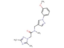2-(3,5-dimethyl-1H-1,2,4-triazol-1-yl)-N-{[1-(3-methoxyphenyl)-1H-pyrazol-4-yl]methyl}-N-methylacetamide