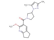 3-{[3-(3,5-dimethyl-1H-pyrazol-1-yl)-1-pyrrolidinyl]carbonyl}-2-methoxy-6,7-dihydro-5H-cyclopenta[b]pyridine