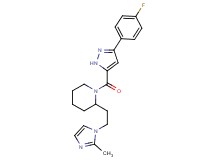 1-{[3-(4-fluorophenyl)-1H-pyrazol-5-yl]carbonyl}-2-[2-(2-methyl-1H-imidazol-1-yl)ethyl]piperidine