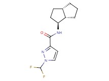 1-(difluoromethyl)-N-[(1S*,3aS*,6aS*)-octahydropentalen-1-yl]-1H-pyrazole-3-carboxamide
