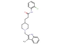 N-(2-chlorophenyl)-3-{1-[(3-methyl-1H-indol-2-yl)methyl]-4-piperidinyl}propanamide