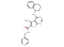 5-methyl-N-(4-pyridinylmethyl)-4-(1,2,3,4-tetrahydro-1-naphthalenylamino)thieno[2,3-d]pyrimidine-6-carboxamide