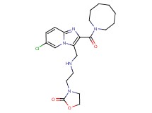 3-[2-({[2-(1-azocanylcarbonyl)-6-chloroimidazo[1,2-a]pyridin-3-yl]methyl}amino)ethyl]-1,3-oxazolidin-2-one