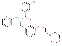 3-chloro-N-{3-[2-(4-morpholinyl)ethoxy]benzyl}-N-(2-pyridinylmethyl)benzamide