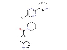 5-({3-[5-methyl-2-(3-pyridinyl)-4-pyrimidinyl]-1-piperidinyl}carbonyl)-1H-indole