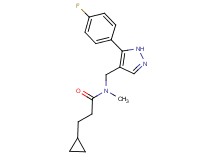 3-cyclopropyl-N-{[5-(4-fluorophenyl)-1H-pyrazol-4-yl]methyl}-N-methylpropanamide