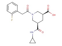 (3S*,5R*)-5-[(cyclopropylamino)carbonyl]-1-[(2-fluorophenyl)acetyl]-3-piperidinecarboxylic acid