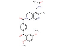 N-({7-[4-(2,5-dimethoxybenzoyl)benzoyl]-3-methyl-5,6,7,8-tetrahydro-2,7-naphthyridin-4-yl}methyl)acetamide