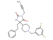 3-(2-butyn-1-yl)-5-[1-(3,5-difluorobenzyl)-4-piperidinyl]-5-(2-phenylethyl)-2,4-imidazolidinedione