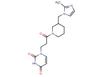 1-(3-{3-[(2-methyl-1H-imidazol-1-yl)methyl]-1-piperidinyl}-3-oxopropyl)-2,4(1H,3H)-pyrimidinedione