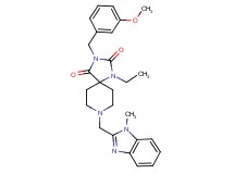 1-ethyl-3-(3-methoxybenzyl)-8-[(1-methyl-1H-benzimidazol-2-yl)methyl]-1,3,8-triazaspiro[4.5]decane-2,4-dione