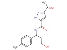 3-acetyl-N-[3-hydroxy-1-(4-methylphenyl)propyl]-1H-pyrazole-5-carboxamide