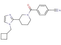 4-({3-[1-(cyclobutylmethyl)-1H-imidazol-2-yl]-1-piperidinyl}carbonyl)benzonitrile